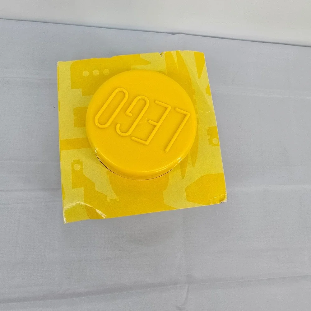 LEGO Round Storage‎ Brick 1 Knob Yellow Stackable Container Art 4030